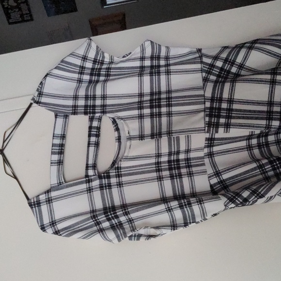 Plaid White Black Dress NWT Plus Size 2X - Picture 5 of 12
